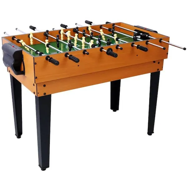Multi-game table with pool top in a small apartment corner