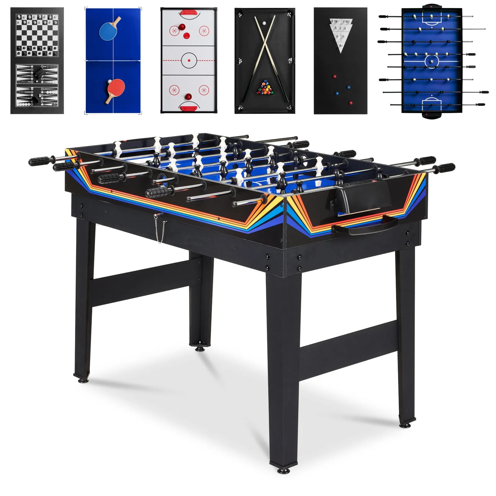 Used multi-game table with worn felt and visible hinges in a driveway
